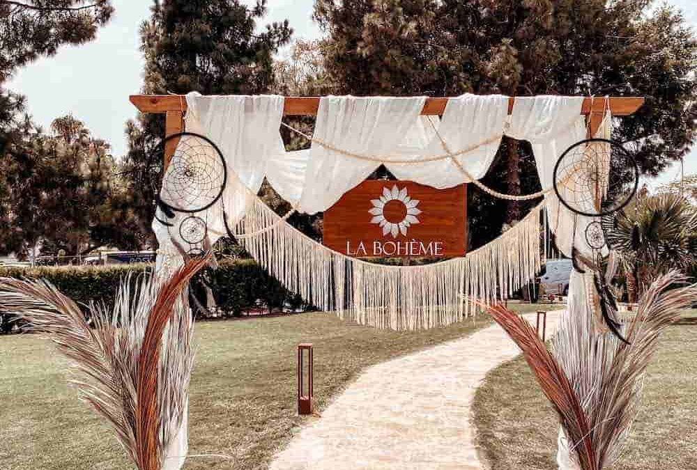 Bohemian arch Marbella Party Decoration
