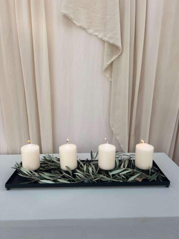 Black Metal Candle Holder