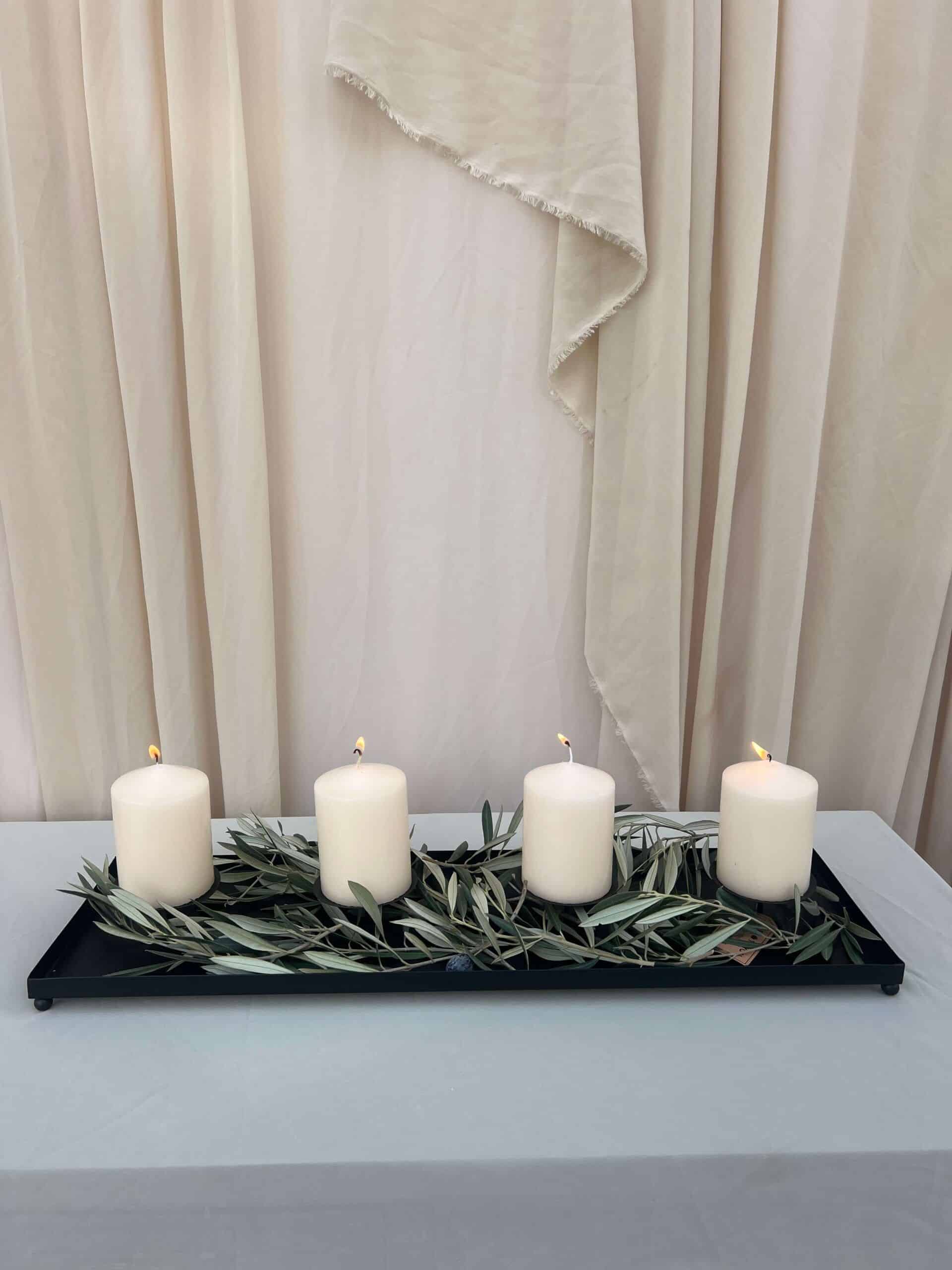 Black Metal Candle Holder